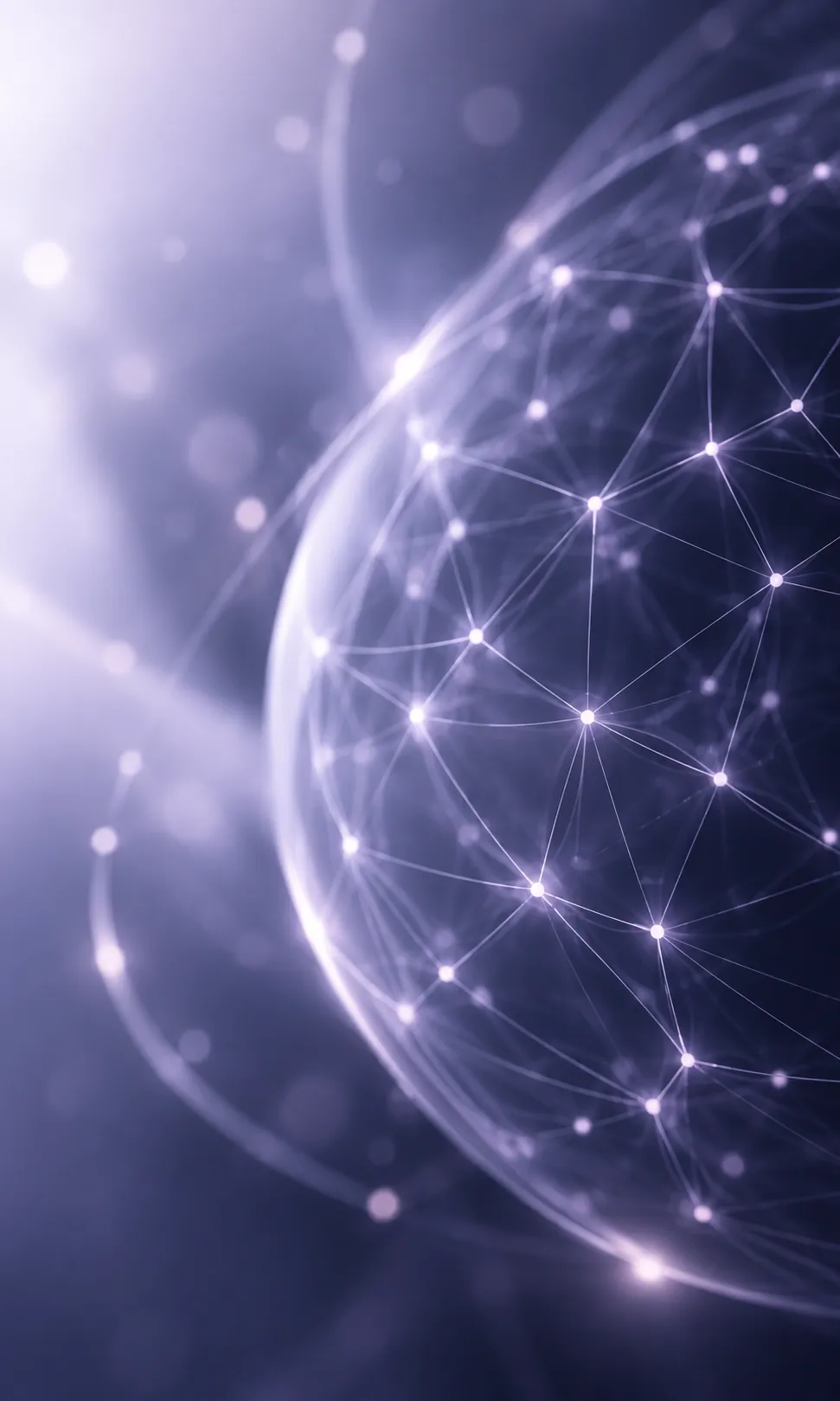 Abstract connected network representing the protected internal Flow Codex system